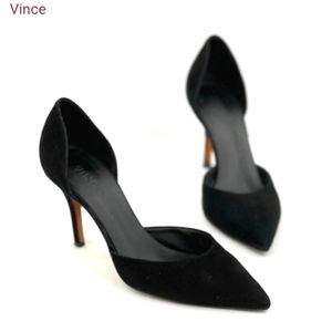 Vince Celeste D'orsay Black Suede Heels